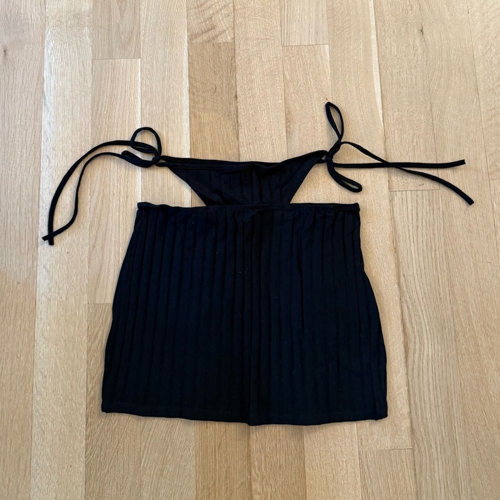 Black Ribbed skirt